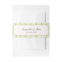 Cintas Para Invitaciones Citrus Lime Green Stripe Modern Wedding