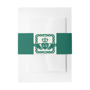 Cintas Para Invitaciones Claddagh, un celta verde esmeralda, conoce a un Bo