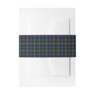 Cintas Para Invitaciones Clan Sutherland Plaid Tartan Green Purple Check