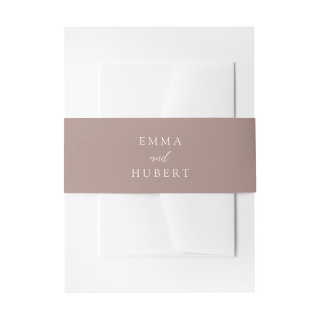 Cintas Para Invitaciones Clásica boda Neutral Elegante (Anverso Ejemplo)