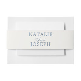 Cintas Para Invitaciones Clásico Azul Y Blanco Boda Elegante De Dinero Anti