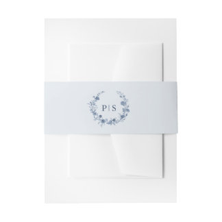 Cintas Para Invitaciones Clásico Boda Chic Jardín Francés Azul Victoriano