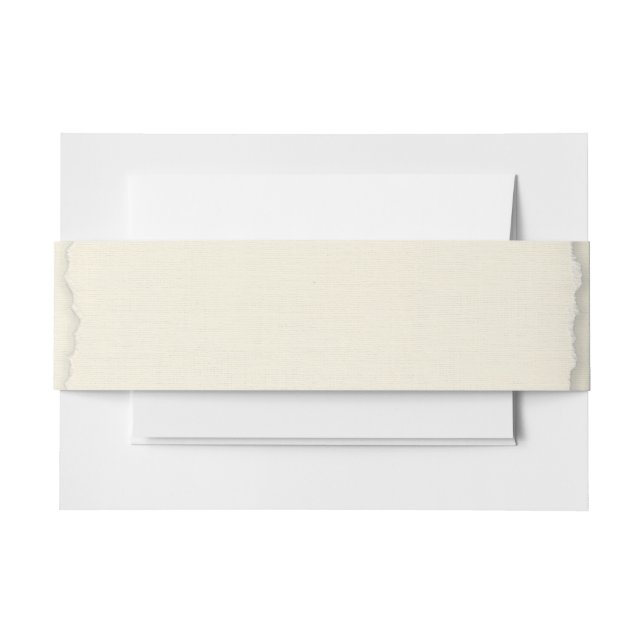 Cintas Para Invitaciones Clásico Borde Deckle Marfil Boda (Anverso Ejemplo)
