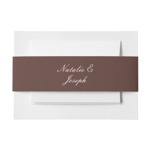 Cintas Para Invitaciones Clásico Brown Chocolate Crema Boda de Dinero Antig