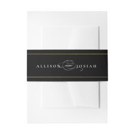 Cintas Para Invitaciones Clásico Elegante Boda de Oro
