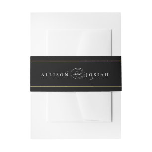 Cintas Para Invitaciones Clásico Elegante Boda de Oro
