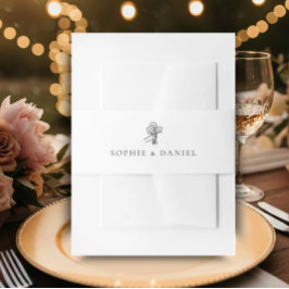 Cintas Para Invitaciones Clásico Elegante Minimalista Línea Dibujada a Mano
