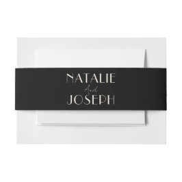 Cintas Para Invitaciones Clásico Marfil Negro Dinero Antiguo Boda Elegante