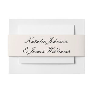 Cintas Para Invitaciones Clásico Negro Y Crema Dinero Antiguo Boda Vintage 