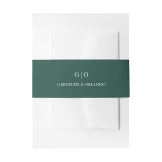 Cintas Para Invitaciones Clásico Verde Esmeralda Boda Elegante