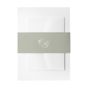 Cintas Para Invitaciones Clásico Verde Suave Elegante Boda