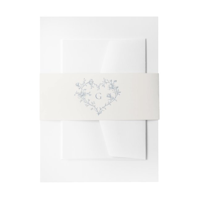 Cintas Para Invitaciones Classic French Victorian Classic Heart Wedding (Anverso Ejemplo)