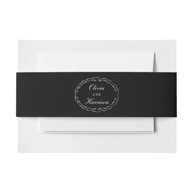 Cintas Para Invitaciones Classic Wedding Invitation Belly Band (Anverso Ejemplo)