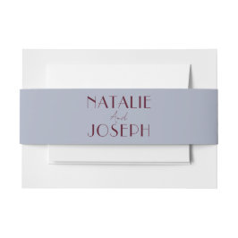 Cintas Para Invitaciones Classy Bluebell Grape Fig Old Money Fancy Wedding