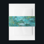 Cintas Para Invitaciones Claude Monet Water Lilies Boda<br><div class="desc">Elegante banda de invitación a bodas con pintura clásica de Water Lilies de Claude Monet</div>
