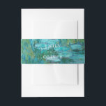 Cintas Para Invitaciones Claude Monet Water Lilies Boda<br><div class="desc">Elegante banda de invitación a bodas con pintura clásica de Water Lilies de Claude Monet</div>