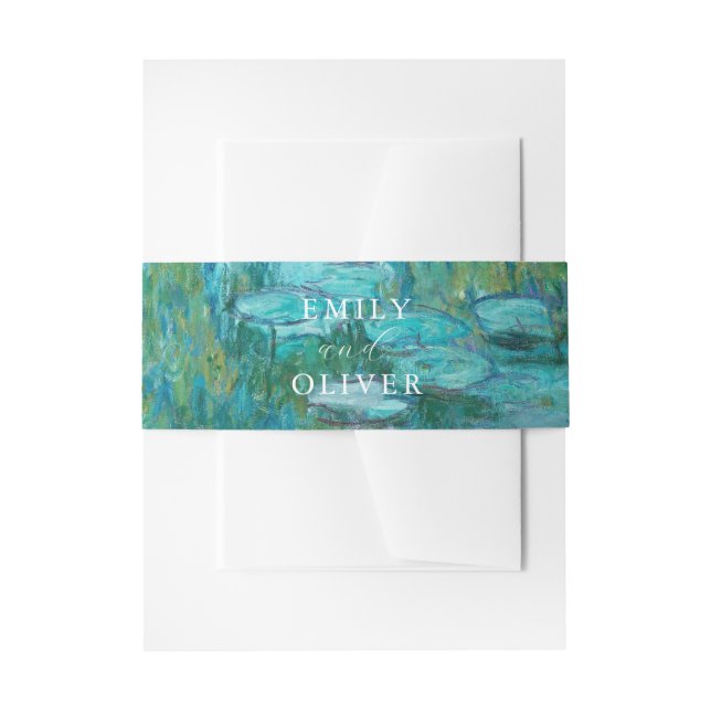Cintas Para Invitaciones Claude Monet Water Lilies Boda (Anverso Ejemplo)