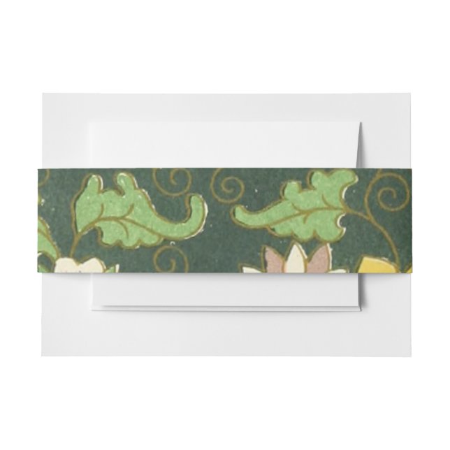 Cintas Para Invitaciones Cloisonne China Patter Asia Oriental (Anverso Ejemplo)