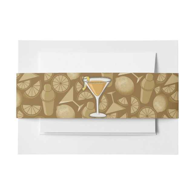 Cintas Para Invitaciones Cóctel de Sidecar (Anverso Ejemplo)