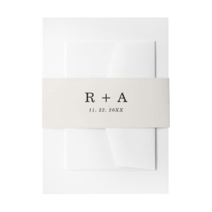 Cintas Para Invitaciones Coincidencia simple de Bodas de Boho Rústico Monog