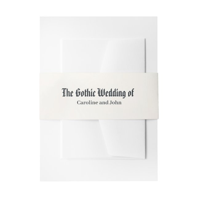 Cintas Para Invitaciones Colección de Boda Cuervo Encantado  (Anverso Ejemplo)