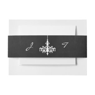 Cintas Para Invitaciones Colección de Boda Pizarra Candil Elegante