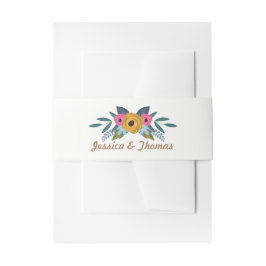 Cintas Para Invitaciones Colección de Bodas blancos de flor