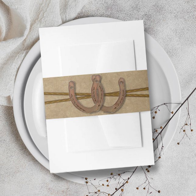 Cintas Para Invitaciones Colección de Bodas Kraft, Lace & Horseshoe (Subido por el creador)