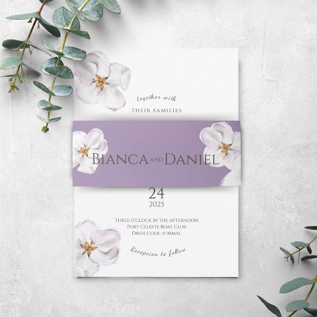 Cintas Para Invitaciones colección de flores de manantial de acuarela moder (Subido por el creador)