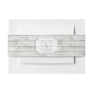 Cintas Para Invitaciones Colección Nautical Whitewashed Wood Beach Wedding