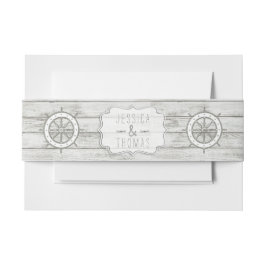 Cintas Para Invitaciones Colección Nautical Whitewashed Wood Beach Wedding