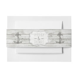 Cintas Para Invitaciones Colección Nautical Whitewashed Wood Beach Wedding