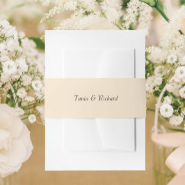 Cintas Para Invitaciones Color del champagne Boda de nombres sencillo con e