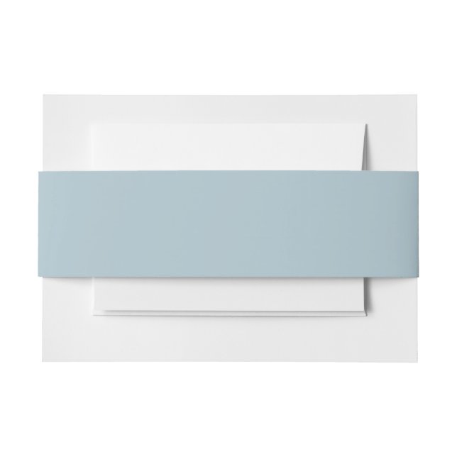 Cintas Para Invitaciones Color sólido azul pastel | Clásica | Elegante (Anverso Ejemplo)