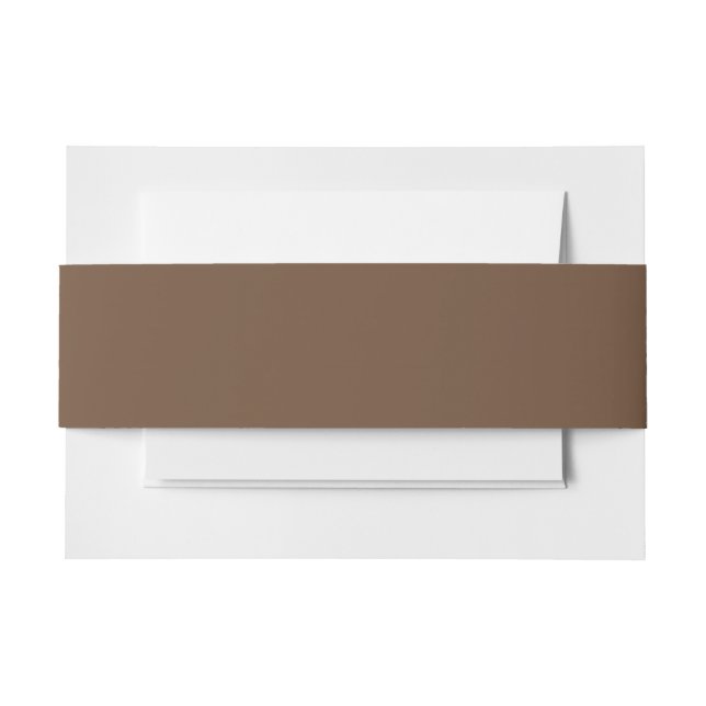 Cintas Para Invitaciones Color sólido café marrón (Anverso Ejemplo)