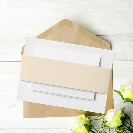 Cintas Para Invitaciones Color sólido metálico de champán | Clásica | Elega