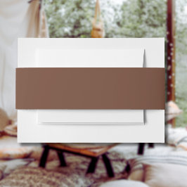 Cintas Para Invitaciones Color sólido Mocha marrón | Clásica | Elegante