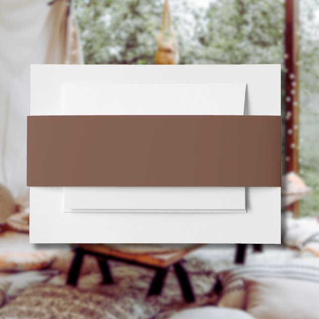 Cintas Para Invitaciones Color sólido Mocha marrón | Clásica | Elegante (Subido por el creador)