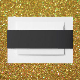 Cintas Para Invitaciones Color sólido negro