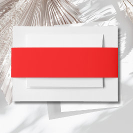 Cintas Para Invitaciones Color Sólido Rojo | Clásico | Elegante | Moderno