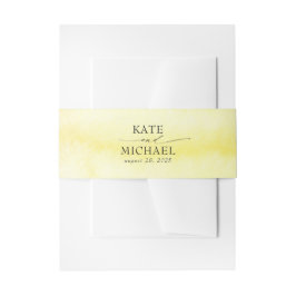 Cintas Para Invitaciones Colores de agua amarillos vivos modernos