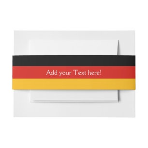 Cintas Para Invitaciones COLORES DE BANDERA ALEMANA + tus ideas