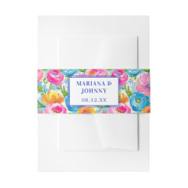 Cintas Para Invitaciones Colores Florales Personalizados Brillantes Vibrant