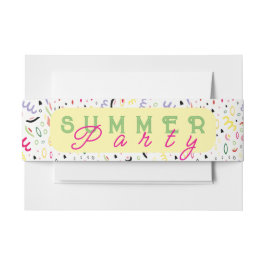 Cintas Para Invitaciones Colorful Confetti Delicate Abstract Summer vibe.