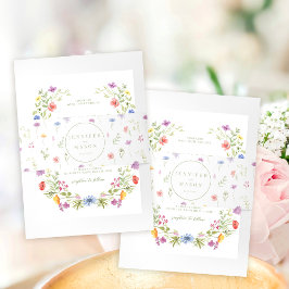 Cintas Para Invitaciones Colorida pradera floral rústica boda belleza