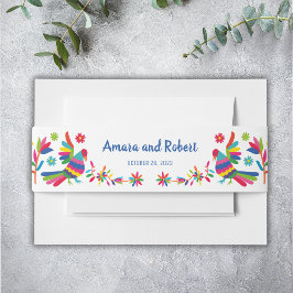 CINTAS PARA INVITACIONES COLORIDO OTOMI