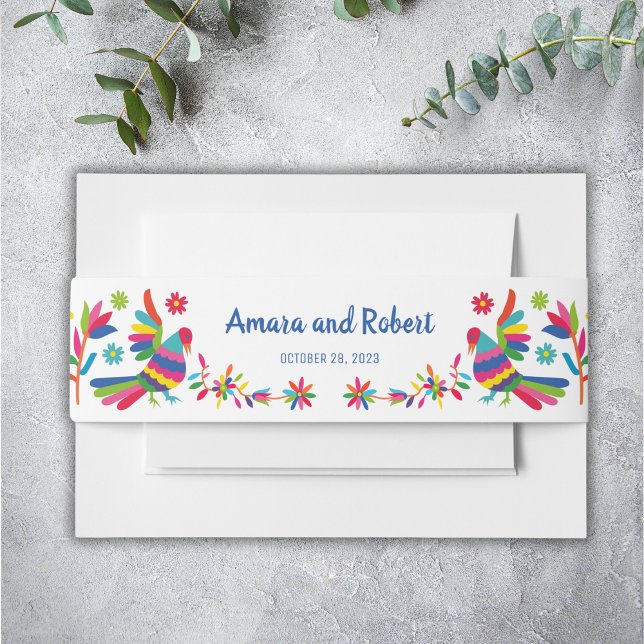 CINTAS PARA INVITACIONES COLORIDO OTOMI (Subido por el creador)