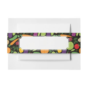 Cintas Para Invitaciones Comida en un fondo negro