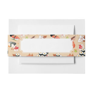 Cintas Para Invitaciones Comida japonesa: Modelo 3 del sushi