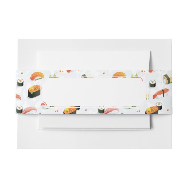 Cintas Para Invitaciones Comida japonesa: Modelo del sushi (Anverso Ejemplo)